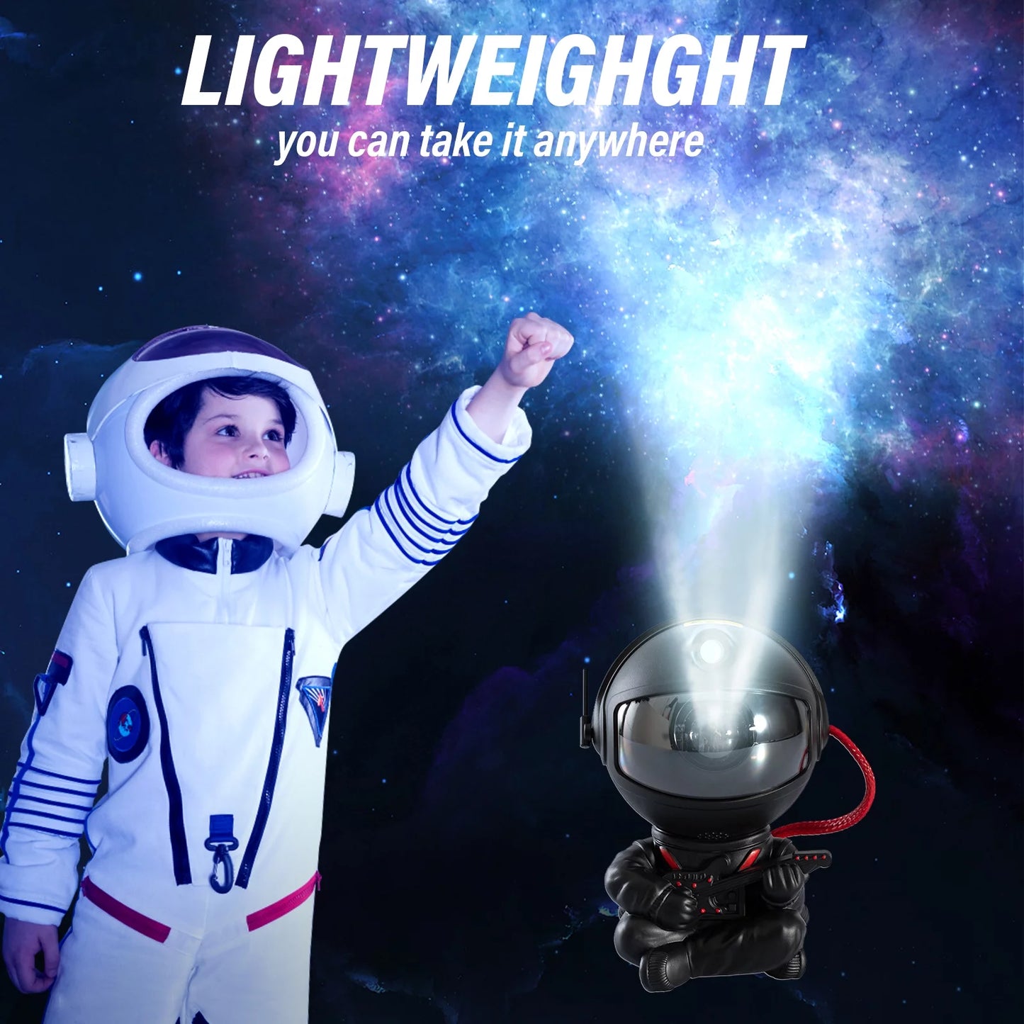 Astronaut Galaxy Projector, 8 Nebula Effects Galaxy Star Projector with Smare Remote Control, 360° Rotation Night Light for Valentines Day Gift/Birthday Gifts for Family, Friends