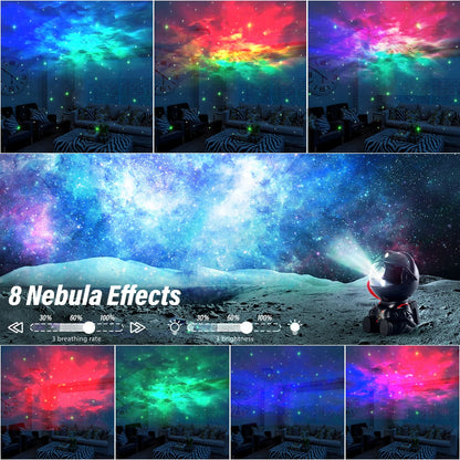 Astronaut Galaxy Projector, Starry Sky Nebula Projection Night Light with Remote Control and Timer, Suitable for Bedroom and Party Decoration