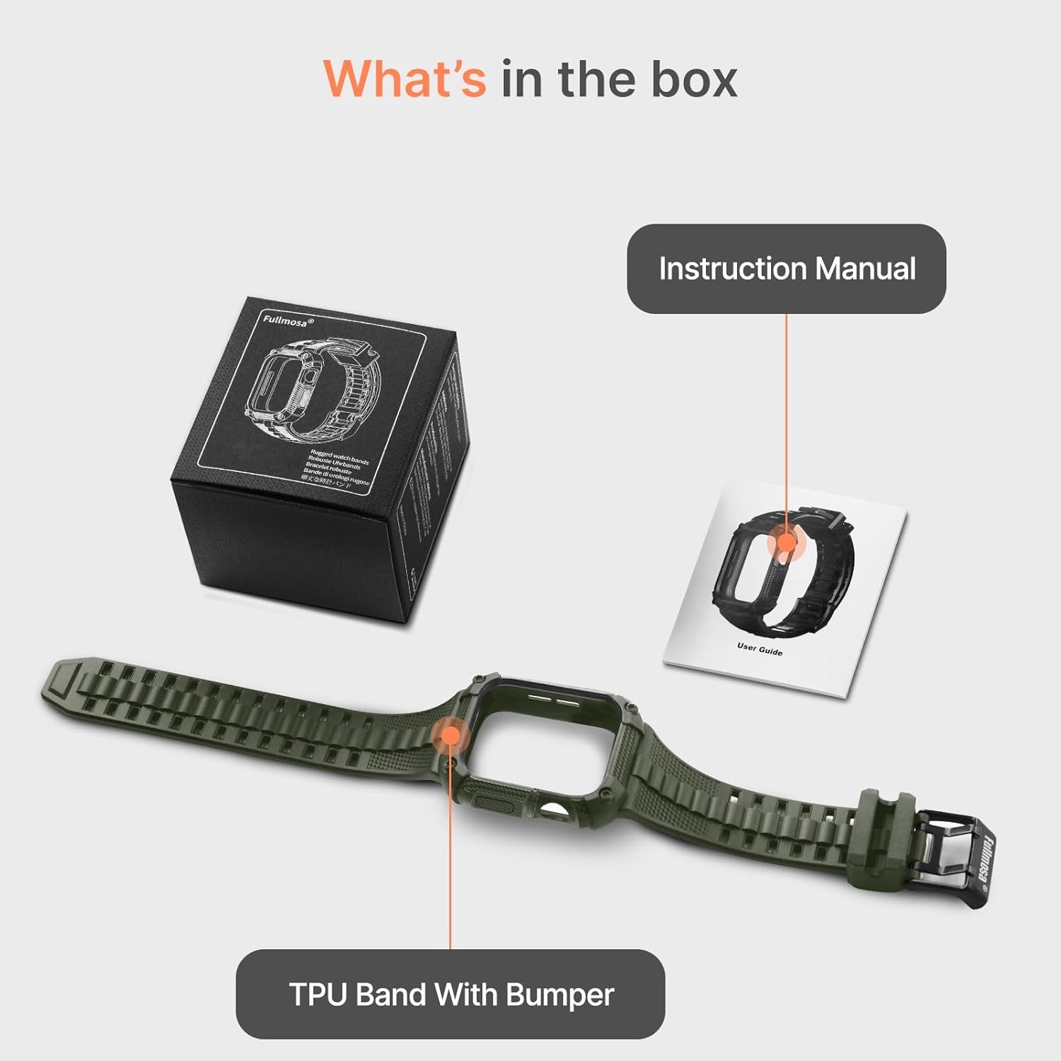 Compatible with Apple Watch Bands 41Mm 40Mm Series 9/8/7/6/5/4/SE3/SE2/SE, TPU Rugged Iwatch Strap Military Grade Shockproof Bumper Case for Men Women Army Green