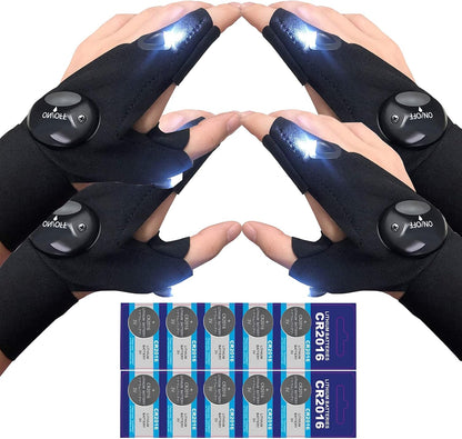 2Pcs Hands Free Flashlights, LED Flashligt Gloves, Husband Gifts, Fishing Gifts for Menfather'S Day Gifts, Gadgets for Men, Unique Gifts for Men